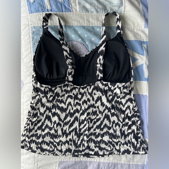 Knix Womens Tankini Swim Suit Top Summer Beach Safari Adjustable Swimwear Medium - Picture 4 of 10